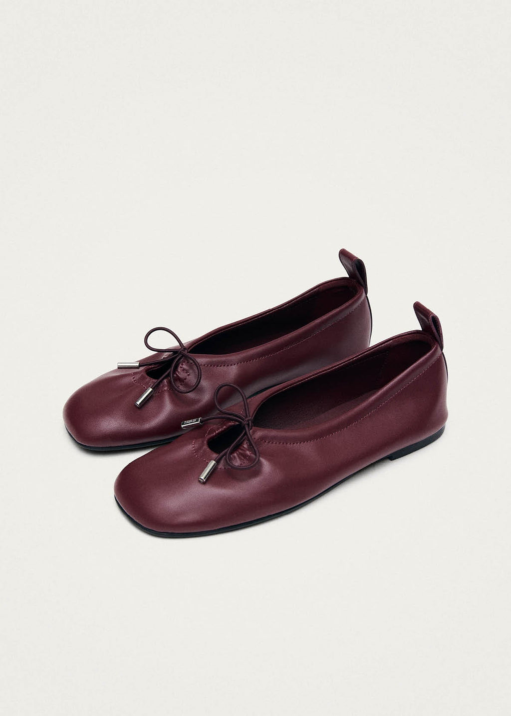 Rosalind Burgundy Vegan Leather Ballet Flats