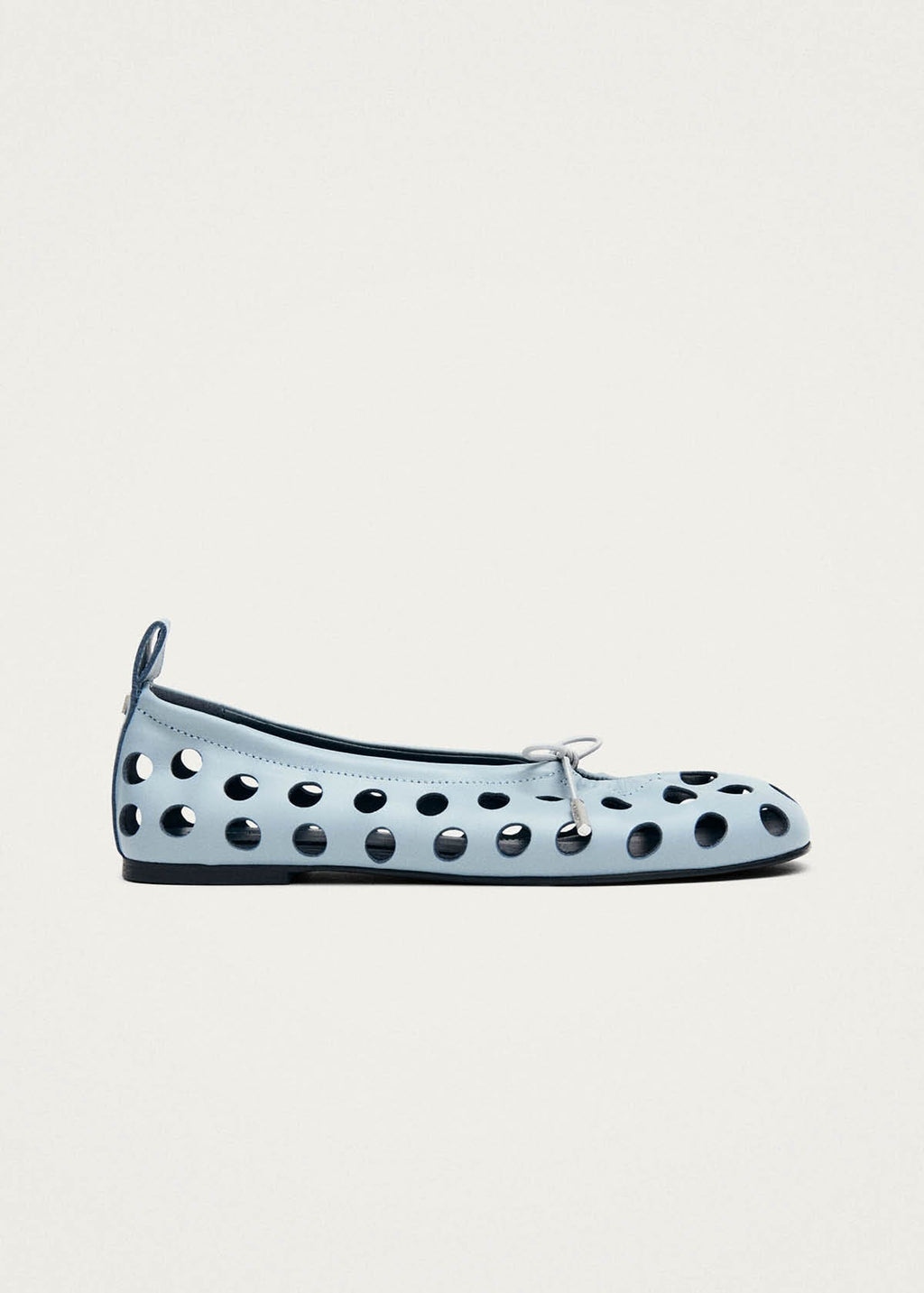 Rosalind Cut Out Blue Leather Ballet Flats