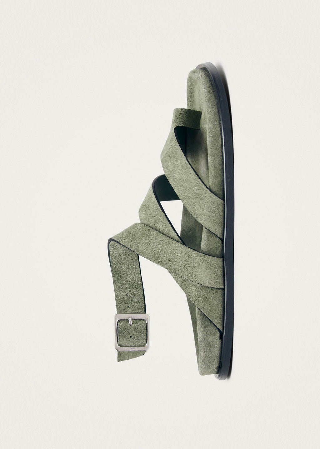 Tide Suede Green Leather Sandals