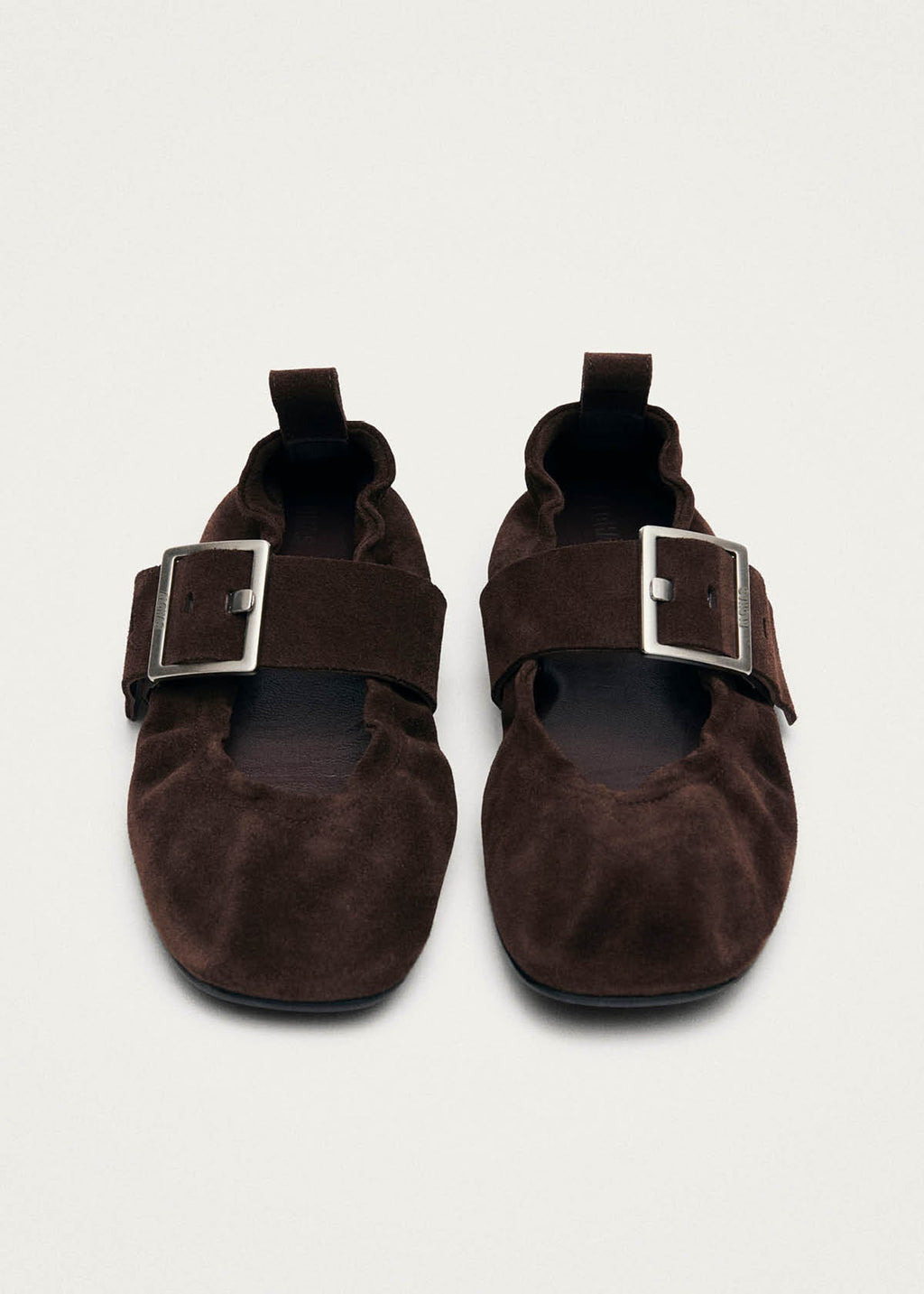 Sarea Suede Brown Leather Ballet Flats