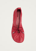 Rosalind Barefoot Red Leather Ballet Flats