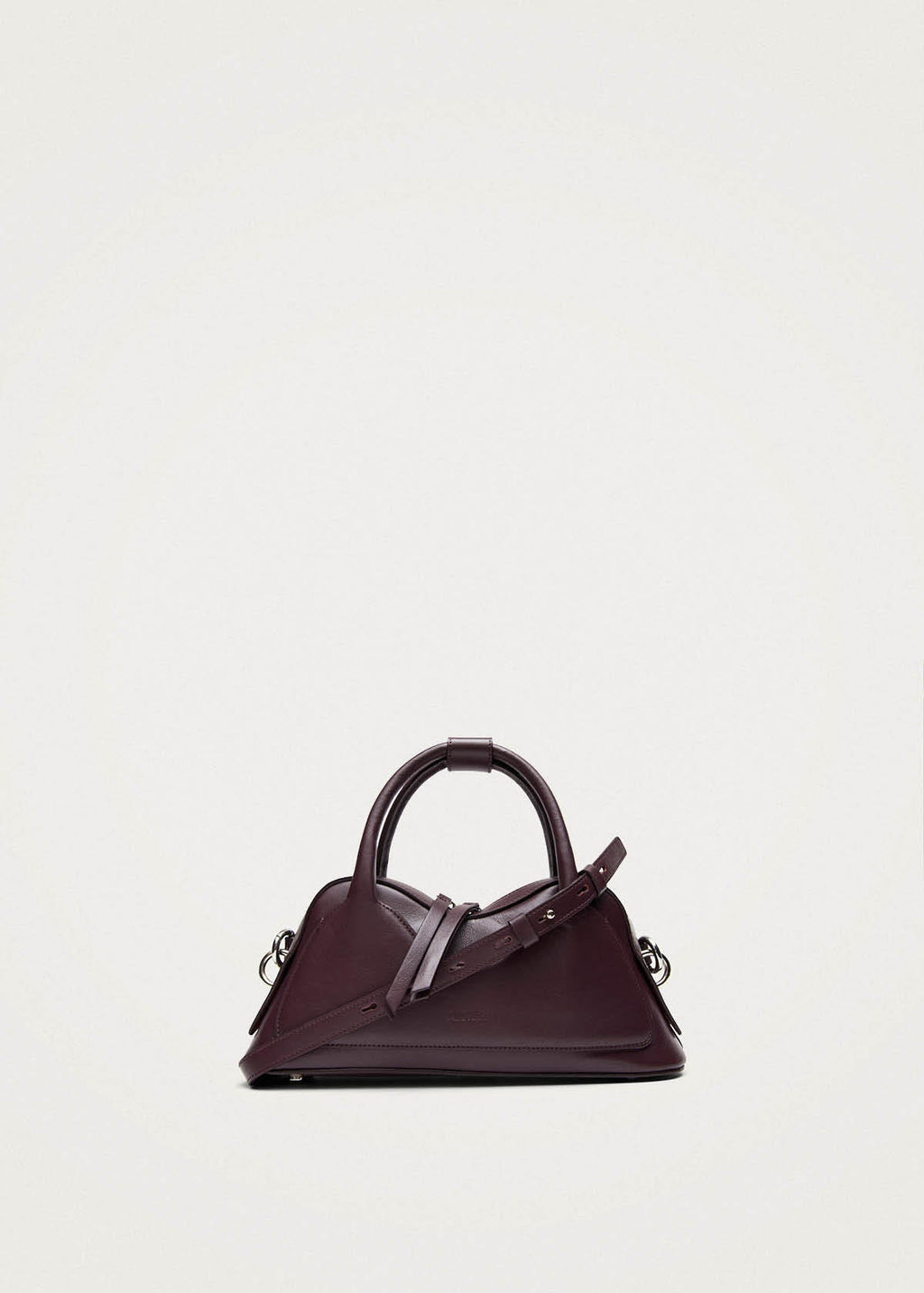 Hilma Mini Vinyl Burgundy Leather Bag