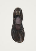Naira Barefoot Vintage Effect Brown Leather Ballet Flats