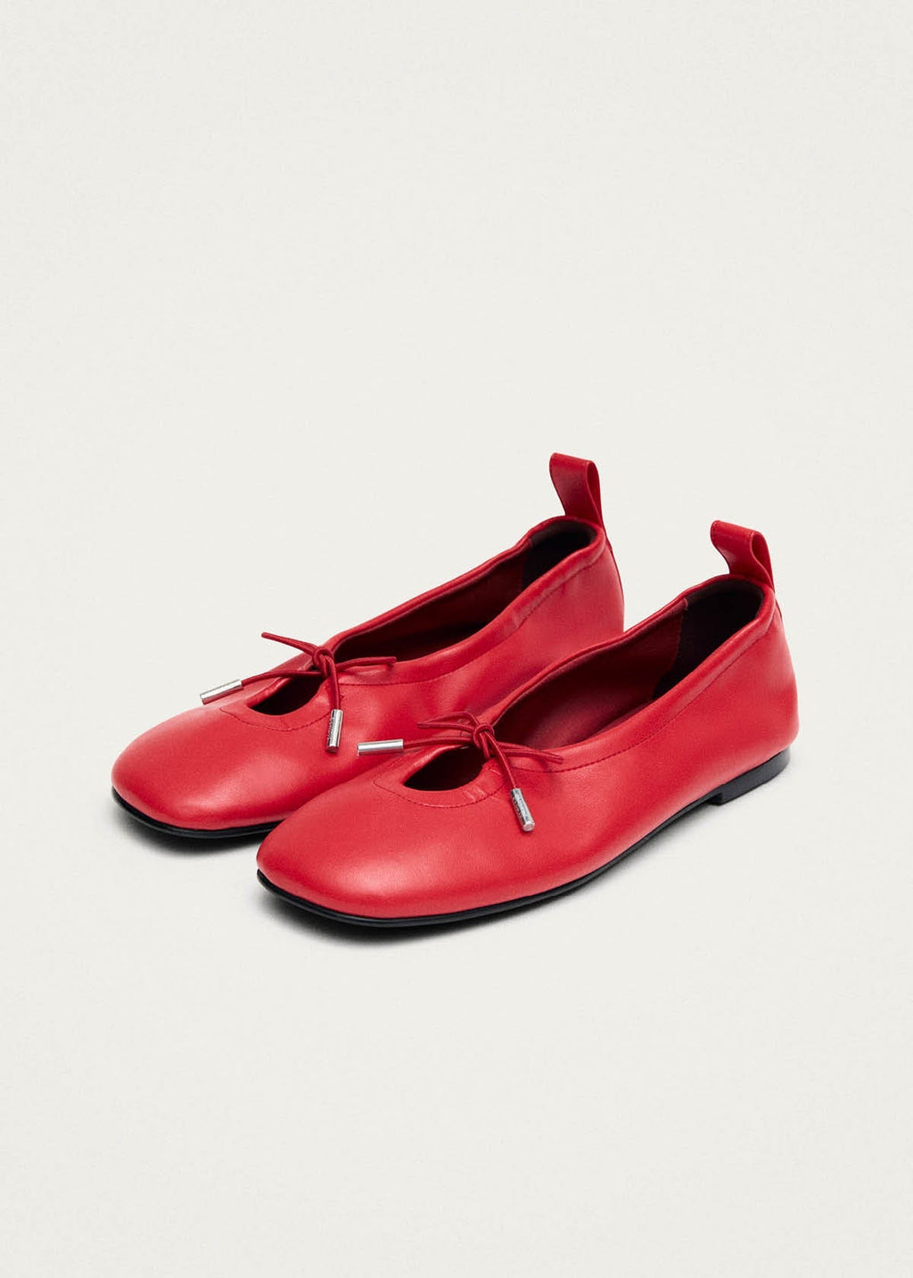 Rosalind Red Vegan Leather Ballet Flats