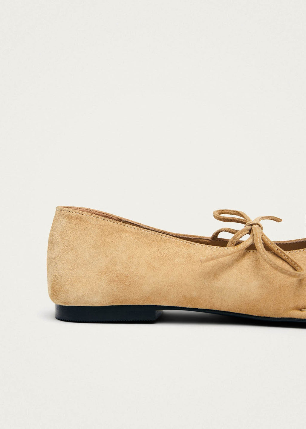 Sway Suede Beige Leather Ballet Flats