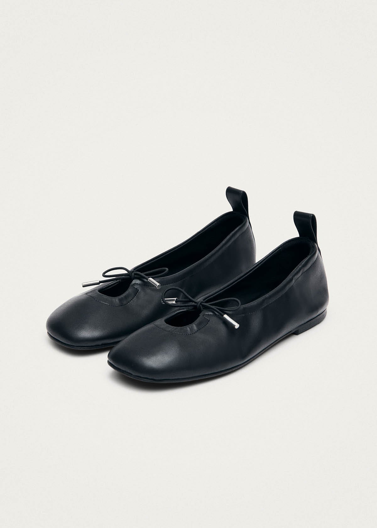 Rosalind Black Vegan Leather Ballet Flats