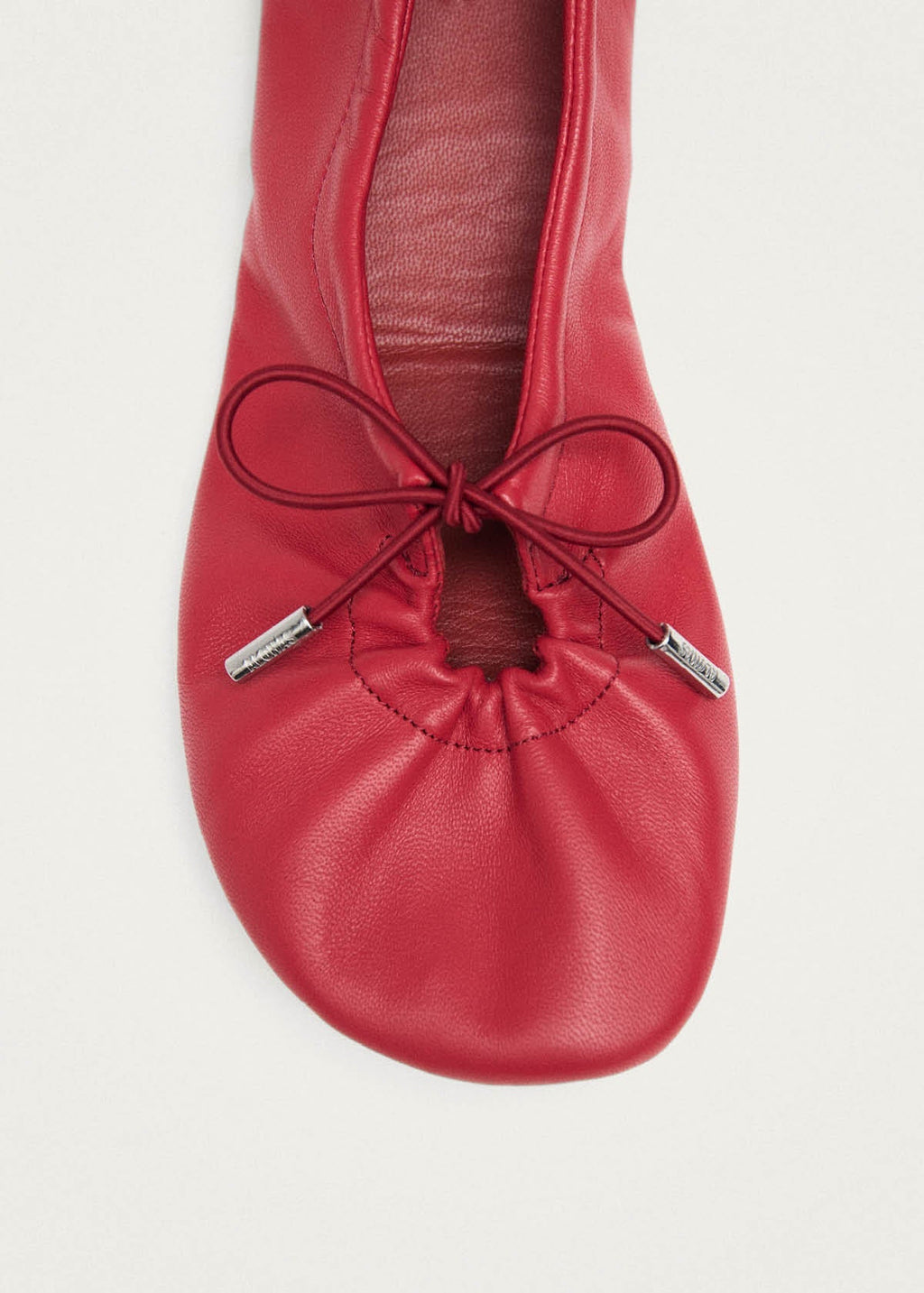Rosalind Barefoot Red Leather Ballet Flats