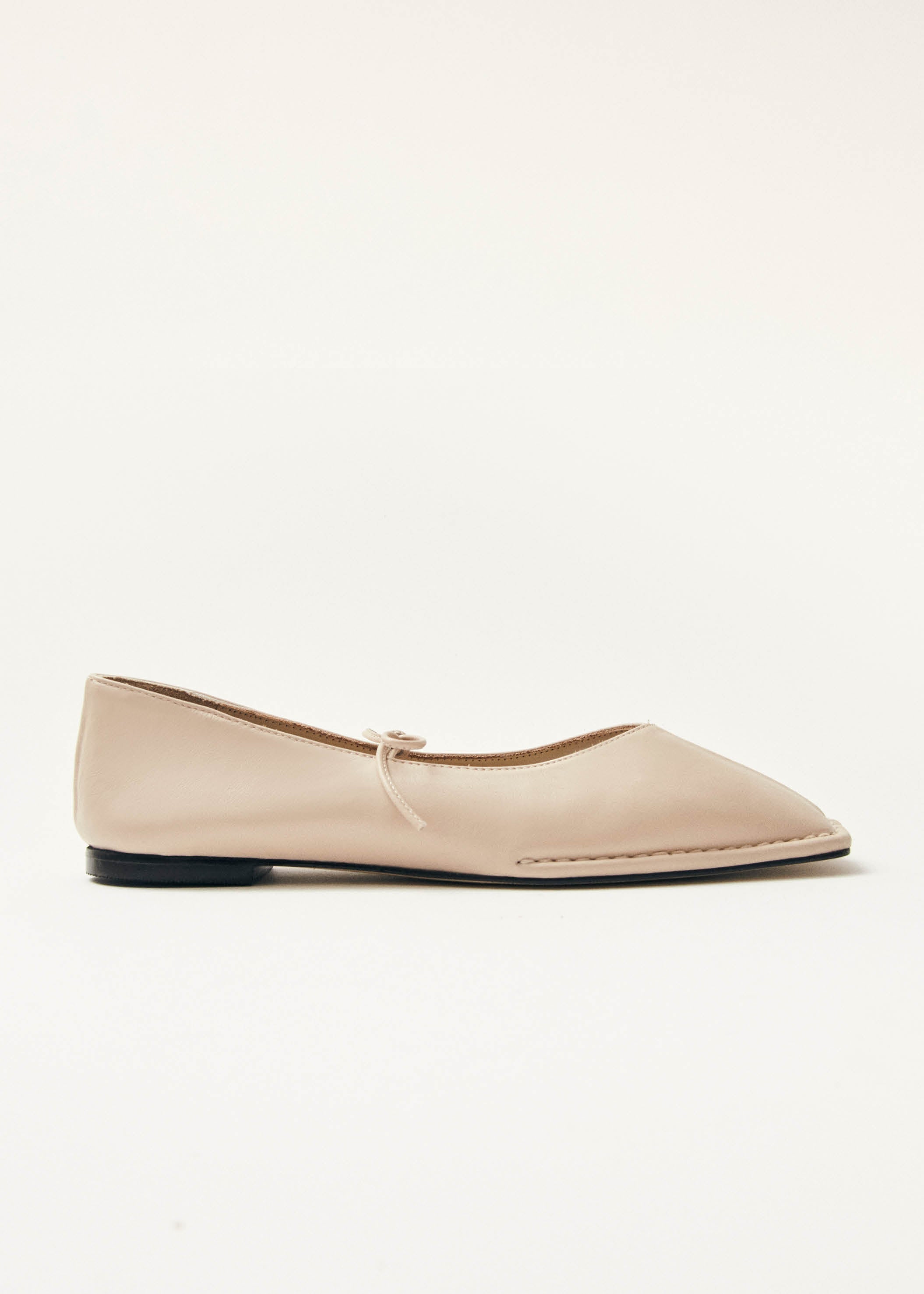 Sway Cream Leather Ballet Flats