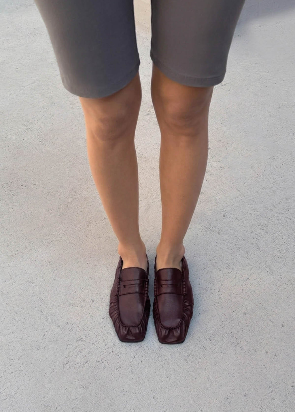 Sage Burgundy Leather Loafers