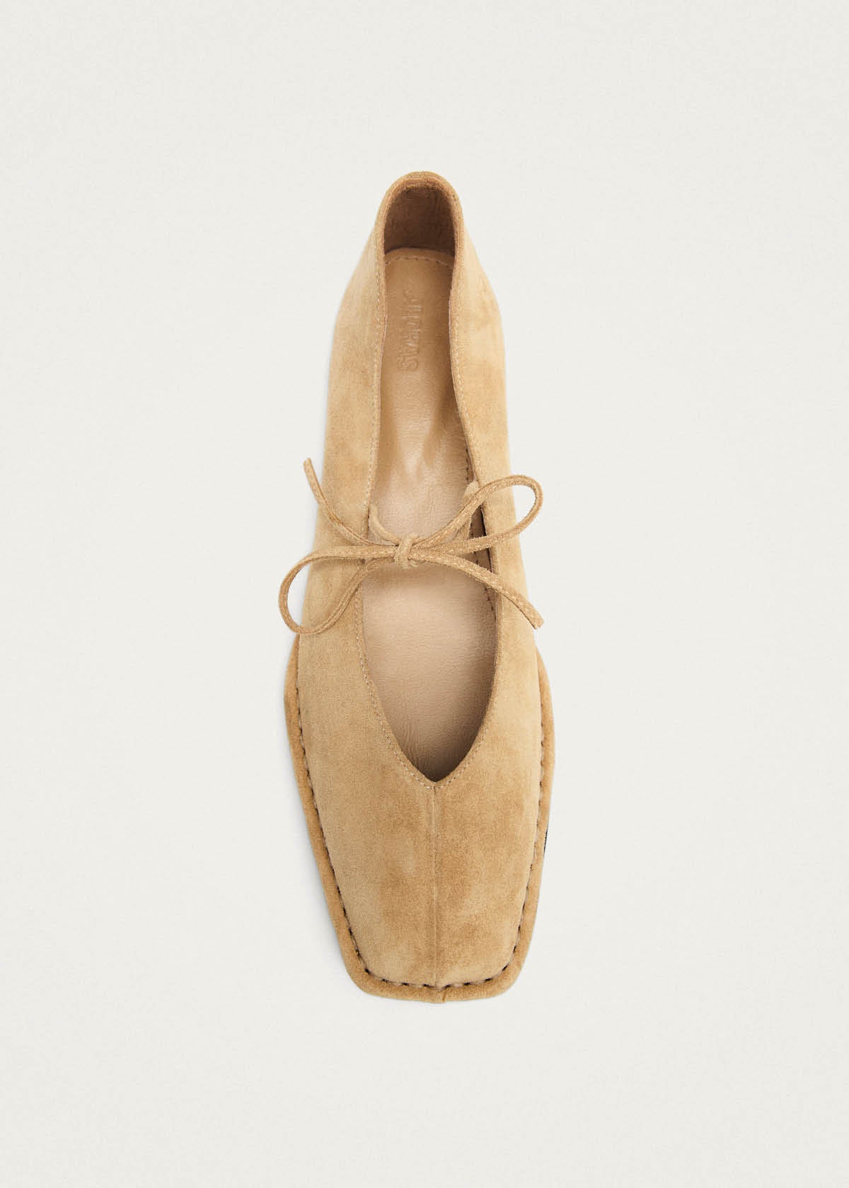 Sway Suede Beige Leather Ballet Flats
