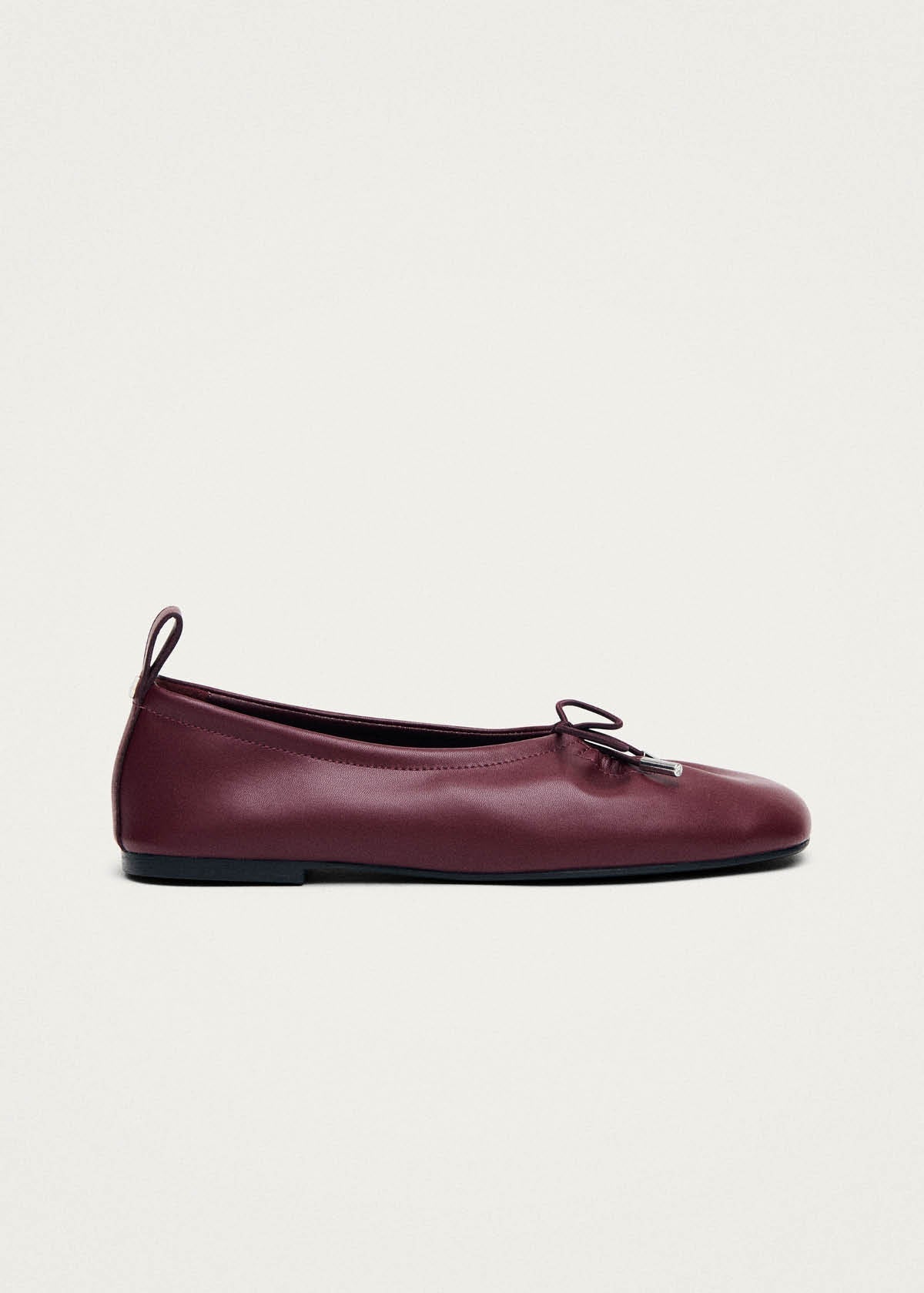 Rosalind Burgundy Vegan Leather Ballet Flats
